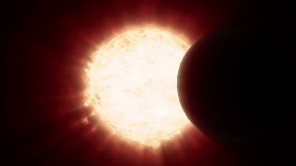 Animation de la Lune couvrant le disque solaire 