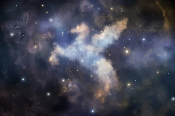 Efsanevi Pegasus Şeklinde Parlayan Kozmik Nebulanın Tasviri — Stok fotoğraf