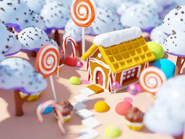 Candy land landskap — Stockfoto