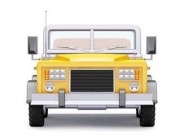 çizgi film safari suv sarı açık