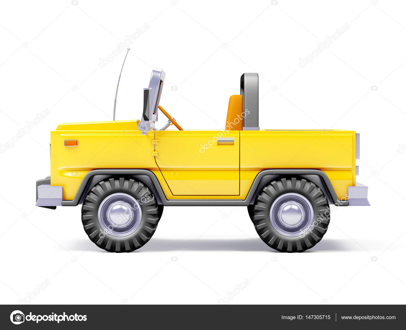 Animados Lateral Suv Amarillo SafariDibujos AnimadoCarro E9ID2H