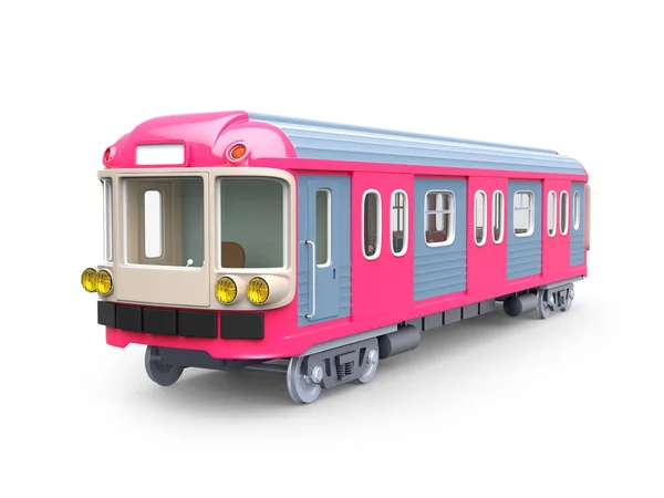 Metro trem rosa — Fotografia de Stock