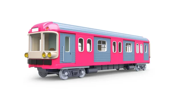 Metro tren pembe — Stok fotoğraf