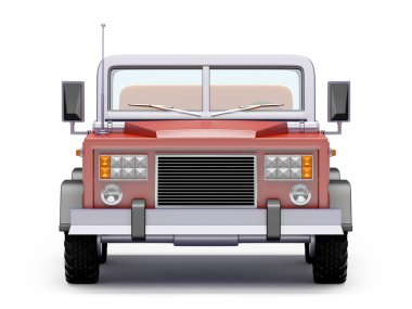 çizgi film safari suv kırmızı açık