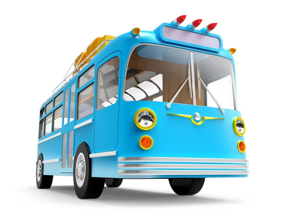 Blå buss äventyr — Stockfoto