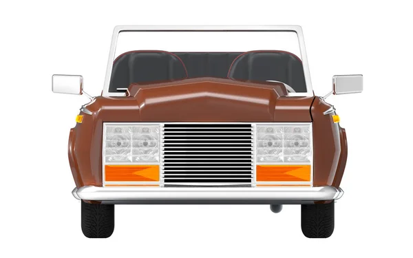 Samochód luksusowy kabriolet brązowy przód — Zdjęcie stockowe
