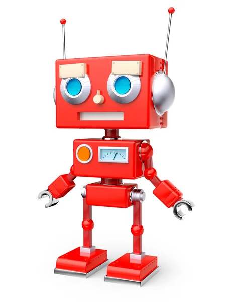 Kırmızı retro robot — Stok fotoğraf