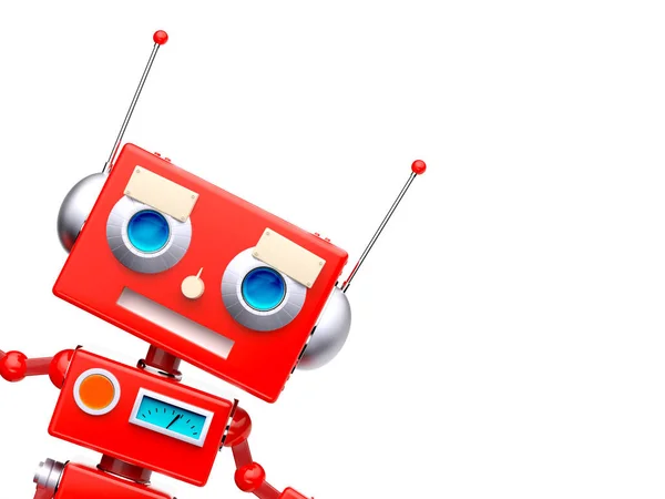 Röd retro robot — Stockfoto