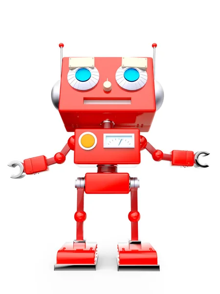 Röd retro robot — Stockfoto