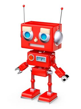 Kırmızı retro robot