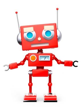 Kırmızı retro robot