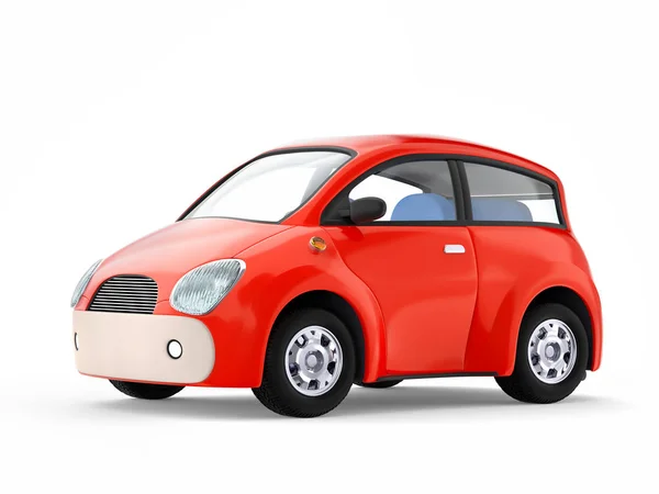 Küçük sevimli kırmızı araba — Stok fotoğraf