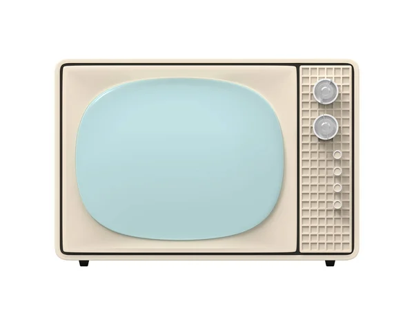 Oude vintage televisie voorzijde — Stockfoto