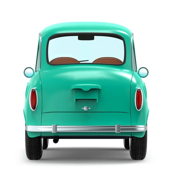 Car retro small cartoon bunchy back — Stock Photo, Image