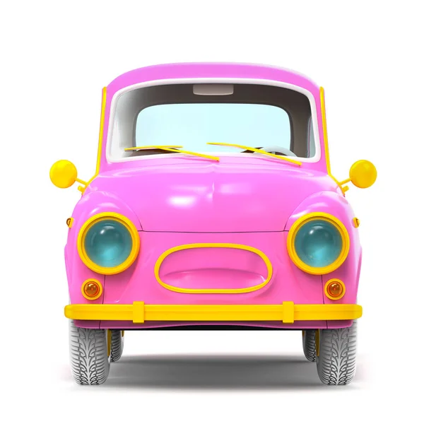 Carro retro pequeno desenho animado bunchy frente — Fotografia de Stock