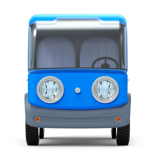 Futuristic small delivery truck cartoon front — Stok fotoğraf