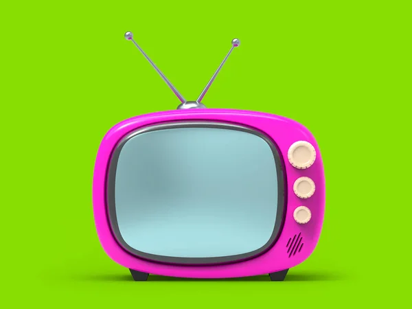 Stary kreskówka TV 3d — Zdjęcie stockowe
