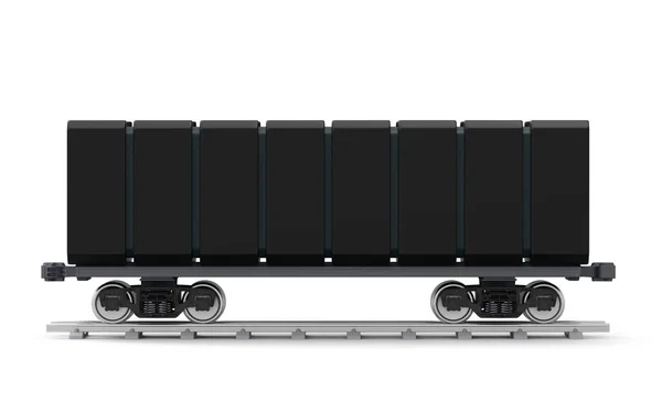 Futurystyczna kolejowa strona wagonu towarowego Obrazek Stockowy