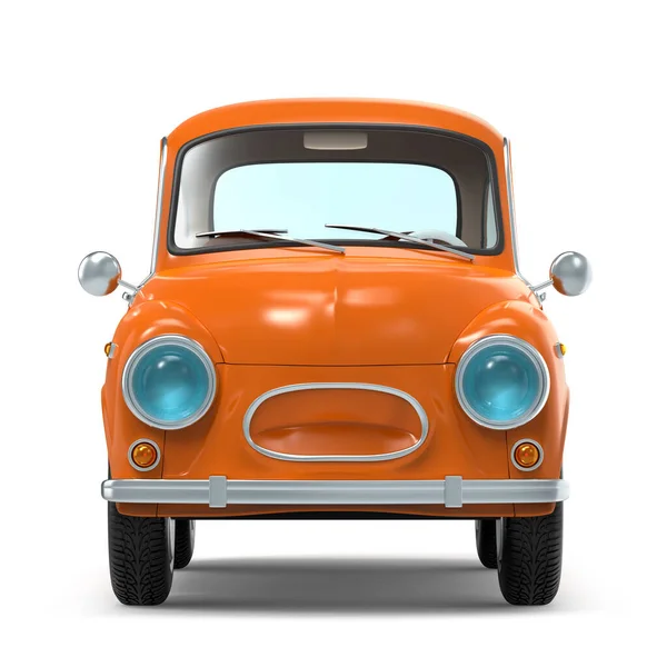 Auto Retro kleine Cartoon Bunchy vorne lizenzfreie Stockfotos