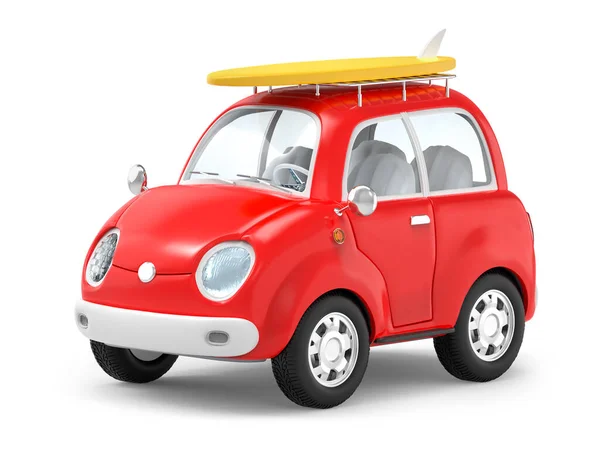 Car trip with surfboard — Stock Photo, Image
