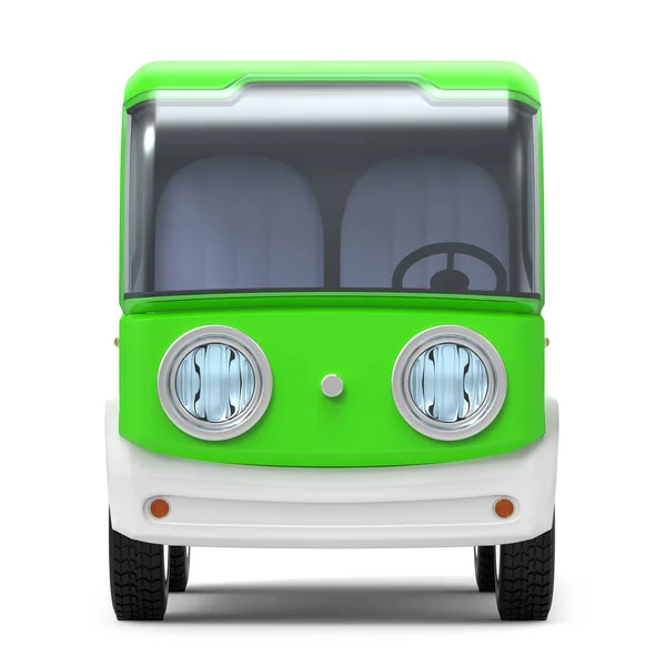 Futuristic small delivery truck cartoon front — Stok fotoğraf