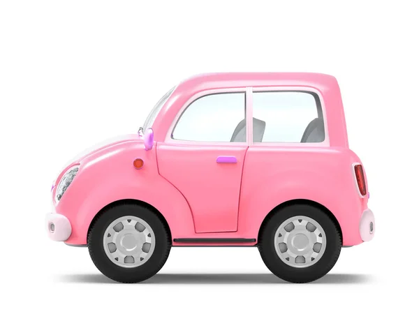 Pink cute trip car side — Stock Photo, Image