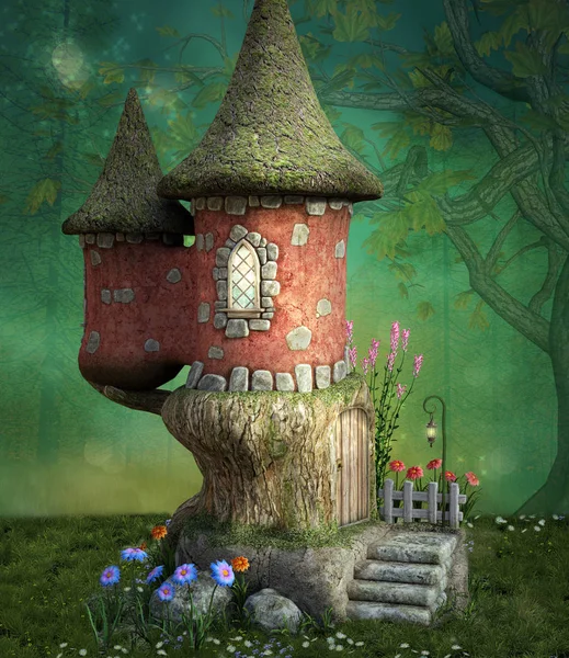 Märchenhaftes kleines Schloss — Stockfoto