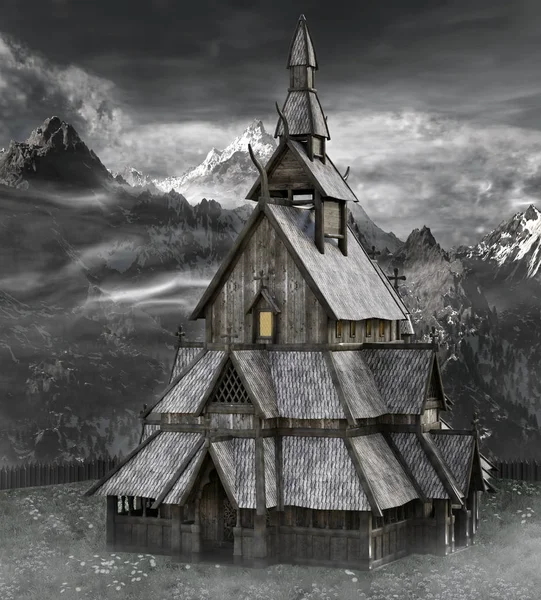 Temple viking médiéval — Photo