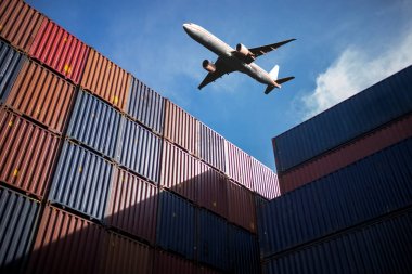 Lojistik ithalat ihracat arka plan, iş lojistik kavramı, im