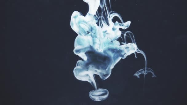 Χρώμα αφηρημένου μελανιού που ρέει στο νερό — Αρχείο Βίντεο