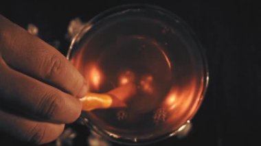 Portakallı kokteyl. Üst görünüm