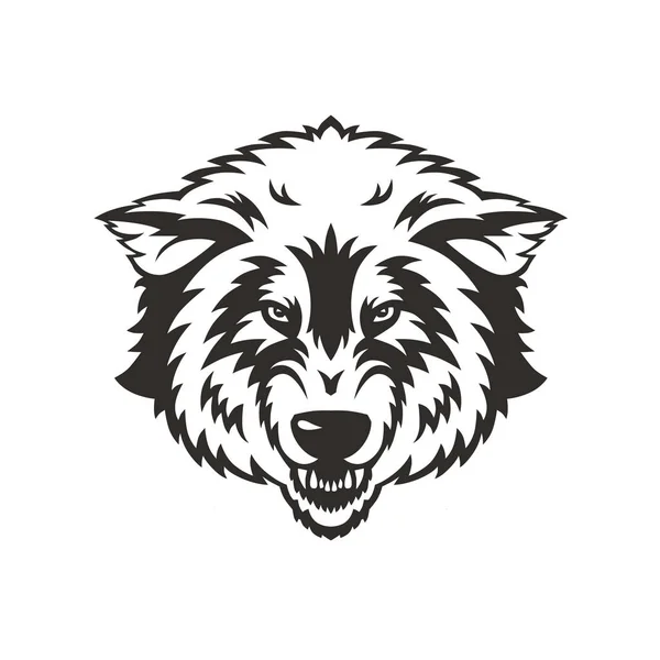 Wolf hoofd mascotte — Stockvector