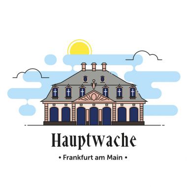 Hauptwache Frankfurt am Main illustration in Germany