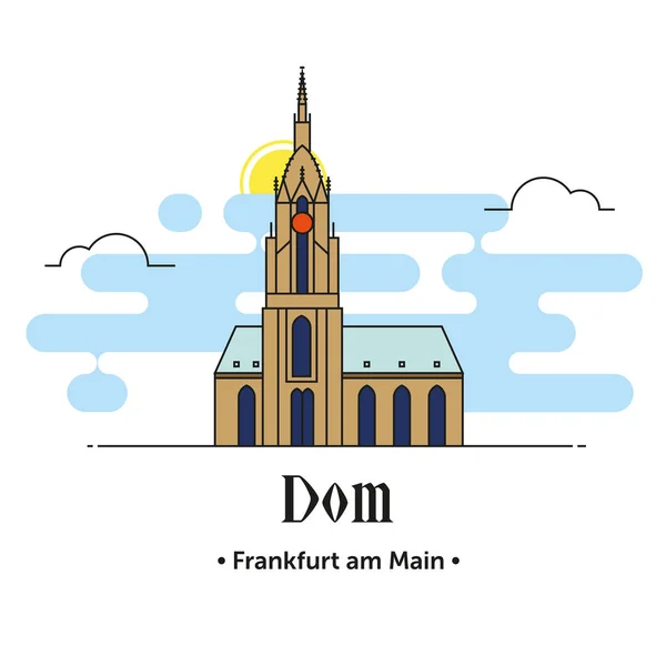 Dom frankfurt am main illustration in deutschland — Stockvektor