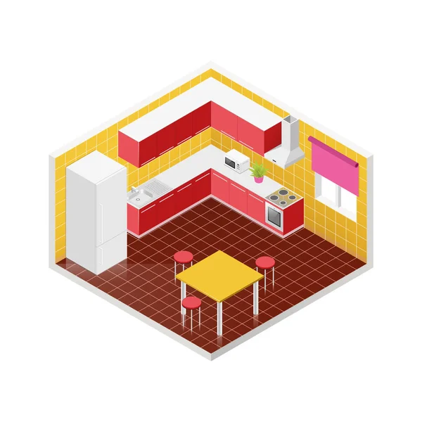 Vector isometric kitchen icon — Stock Vector