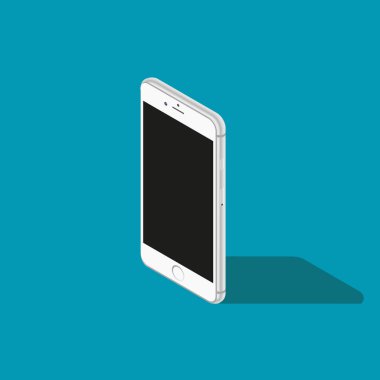 İzometrik vektör smartphone şekil 3d