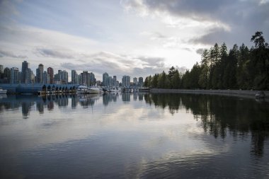 Vancouver siluetinin güzel manzara