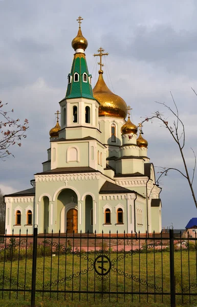 Церковь Святого Сергия Радонежского Маленьком Городке Топки Кемеровской Области — стоковое фото