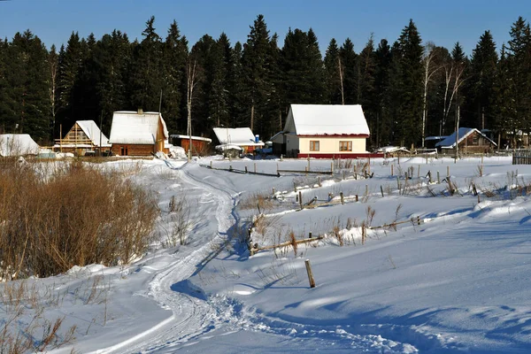 Kislovka Pueblo Rusia Oeste Siberia Día Claro — Foto de Stock