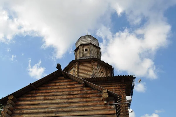 Αναδημιουργημένο Μέρος Του Κάστρου Tomsk Του 1604 Στη Θέση Της — Φωτογραφία Αρχείου