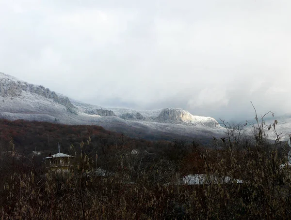 Schneefall Winter Auf Der Krim — Stockfoto