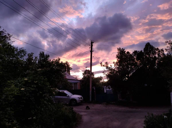 Sol Tarde Pueblo Montañoso Península Crimea — Foto de Stock