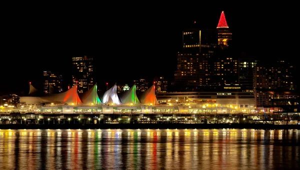 Vancouver City, Downtown,  night time — Stock Photo, Image