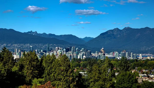Vista aerea sul centro di Vancouver Citi — Foto Stock