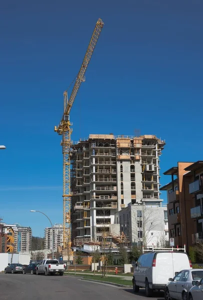 Bouw Van Nieuwe Hoogbouw Gebouw Stad — Stockfoto