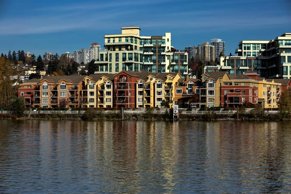 Bostadsområde Vid Vattnet New Westminster Downtown — Stockfoto