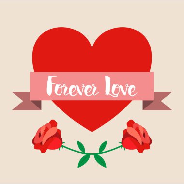 güzel kalp. sevgi, sevimli ve romantizm tasarım konsepti. vektör çizim