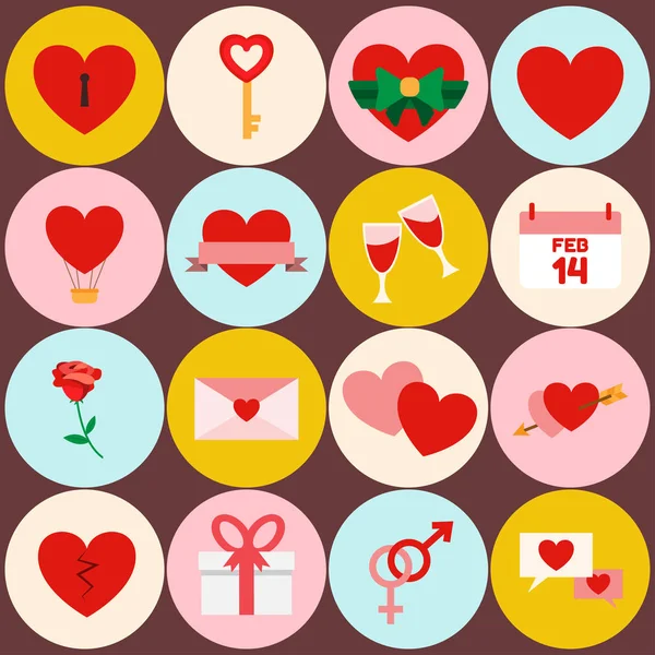 Sevgililer ve düğün simgeler, tasarım öğeleri kümesi. Kalp, aşk, flört ve ilişki. Vektör çizim.