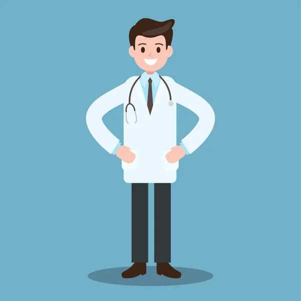 Personaje médico, avatar. Salud Trabajo, Trabajador, Ocupación. Información médica. Ilustración vectorial . — Archivo Imágenes Vectoriales