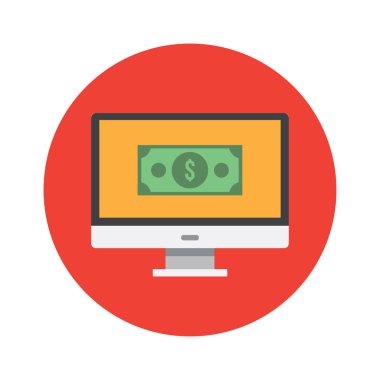 Online para iş. vektör çizim. bilgi teknoloji tasarım konsepti.